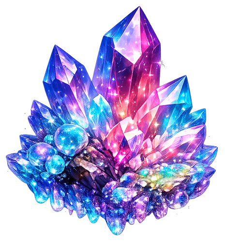 빛나는 수정 클러스터